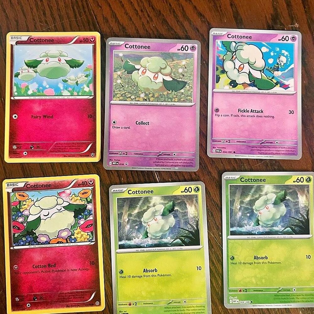 Cottonee Pokemon card bundle.